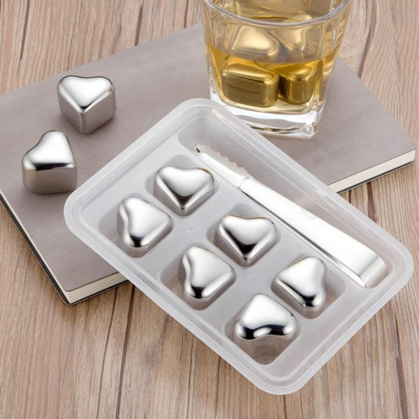 Custom Logo Heart-shaped stainless steel quick-frozen ice cubes | Premium Corporate Gifts and Promotional Gifts
