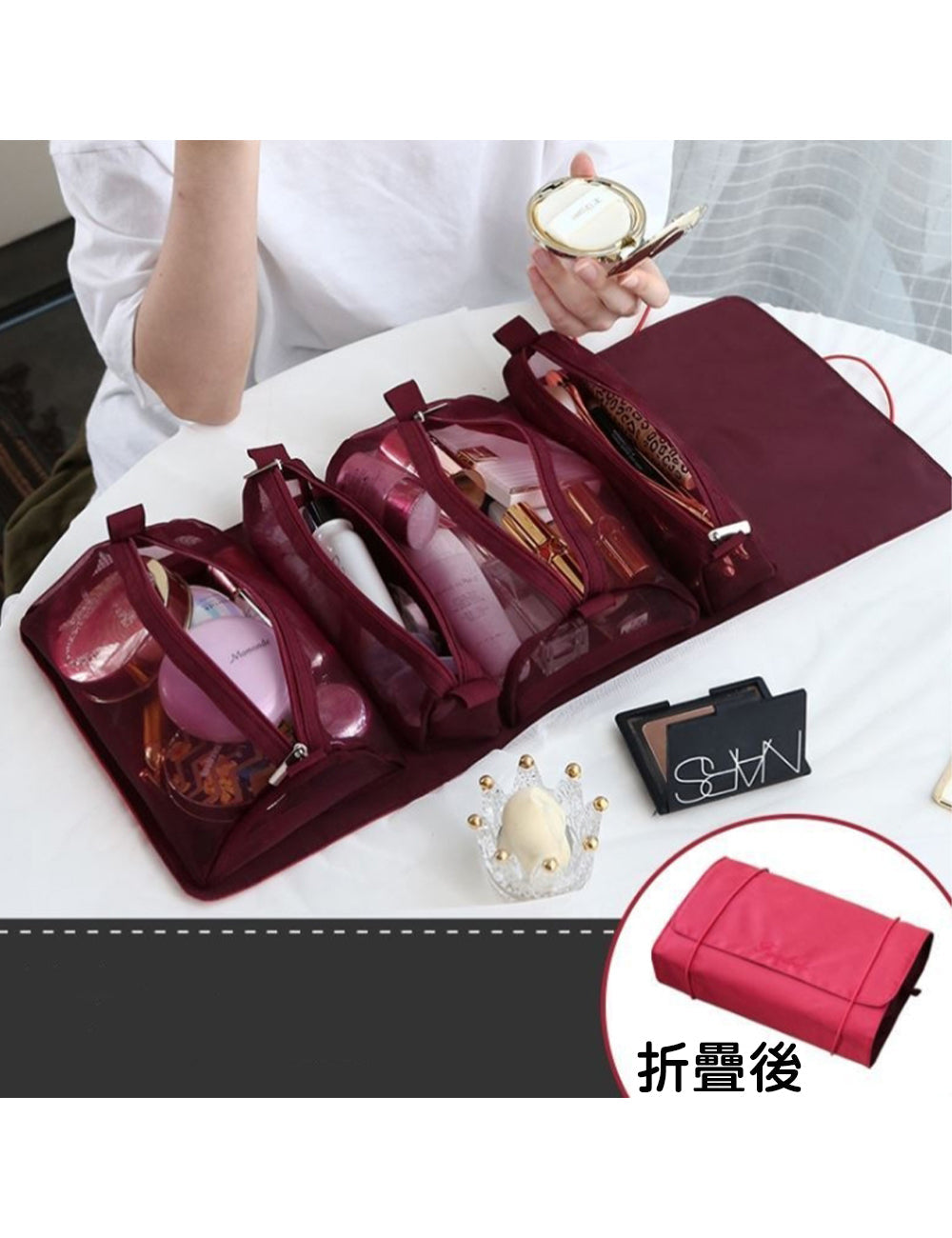 Custom Logo Travel Detachable Folding Toiletry Bag | Premium Corporate Gifts and Promotional Gifts