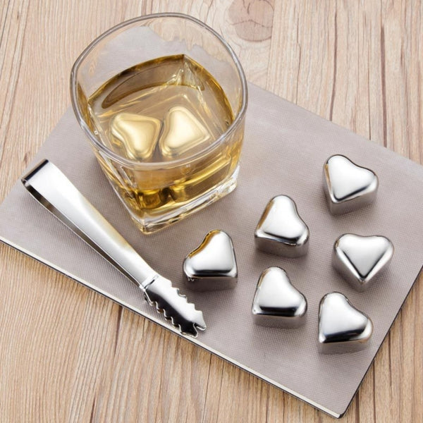 Custom Logo Heart-shaped stainless steel quick-frozen ice cubes | Premium Corporate Gifts and Promotional Gifts