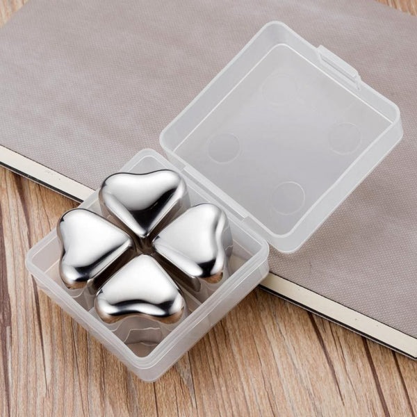 Custom Logo Heart-shaped stainless steel quick-frozen ice cubes | Premium Corporate Gifts and Promotional Gifts