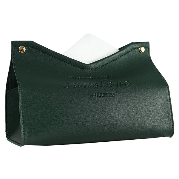 Custom Logo Textured thick leather tissue paper box | Premium Corporate Gifts and Promotional Gifts