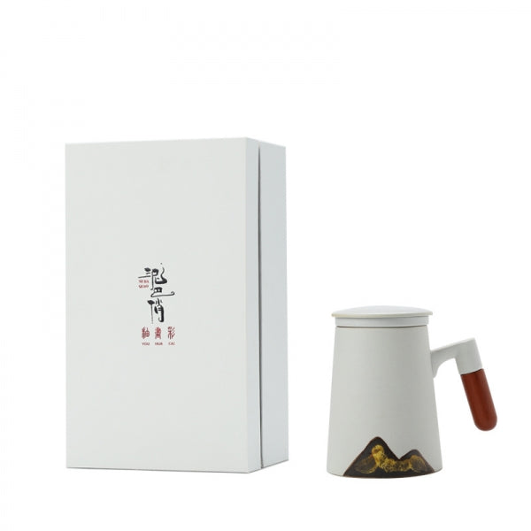 Custom Logo Yuanshan Tea Water Tea Cup Ceramic Mug Corporate Gift Box 450 ml | Premium Corporate Gifts and Promotional Gifts