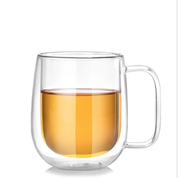Custom Logo Heat-resistant double-wall transparent glass cup | Premium Corporate Gifts and Promotional Gifts