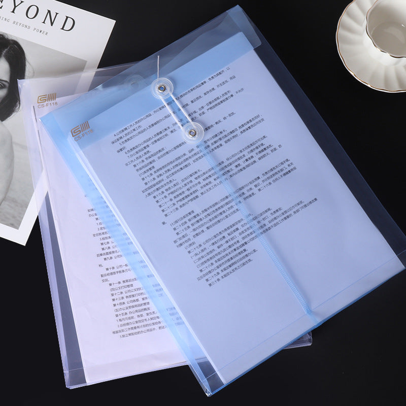 Custom Logo A4 Transparent Rope Folder Document Bag | Premium Corporate Gifts and Promotional Gifts