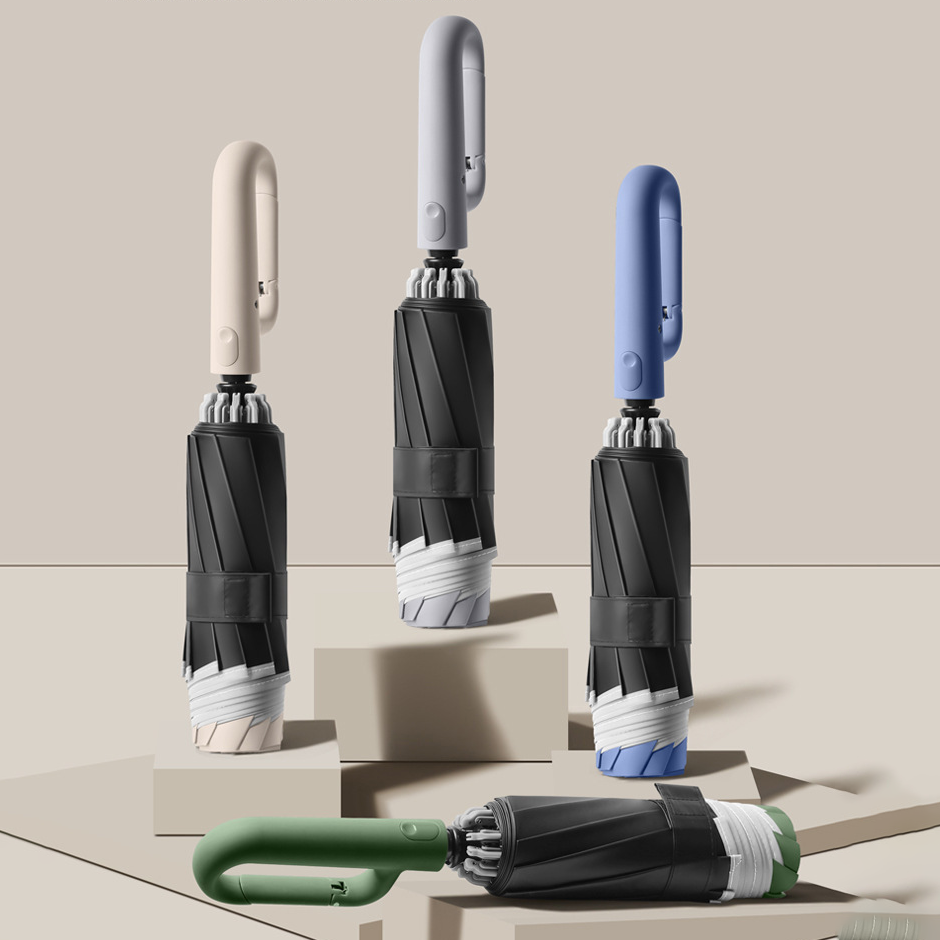 Custom Logo Automatic Reverse Ring Folding Umbrella | Premium Corporate Gifts and Promotional Gifts