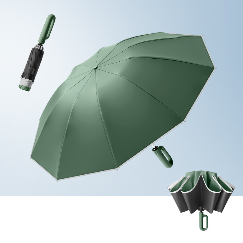 Custom Logo Automatic Reverse Ring Folding Umbrella | Premium Corporate Gifts and Custom Gifts