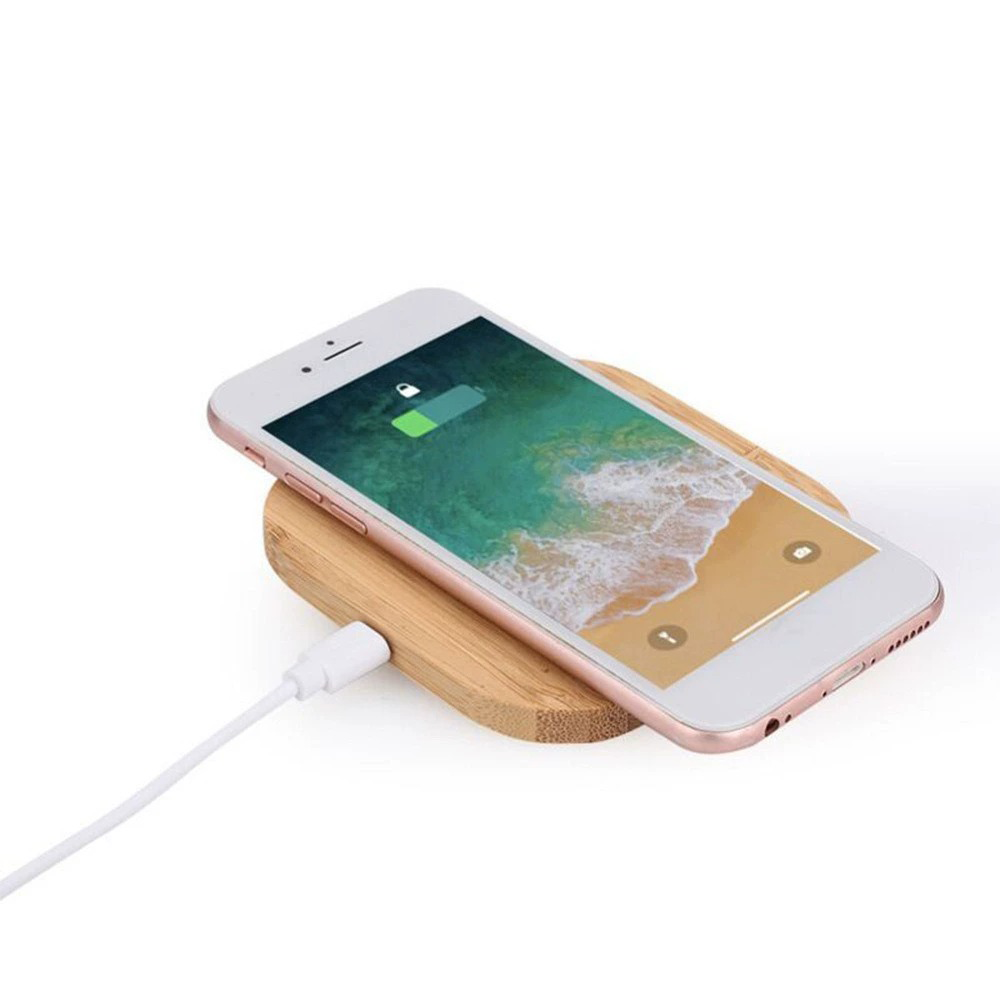 Custom Logo Bamboo Wireless Charging Pad | Premium Corporate Gifts and Promotional Gifts