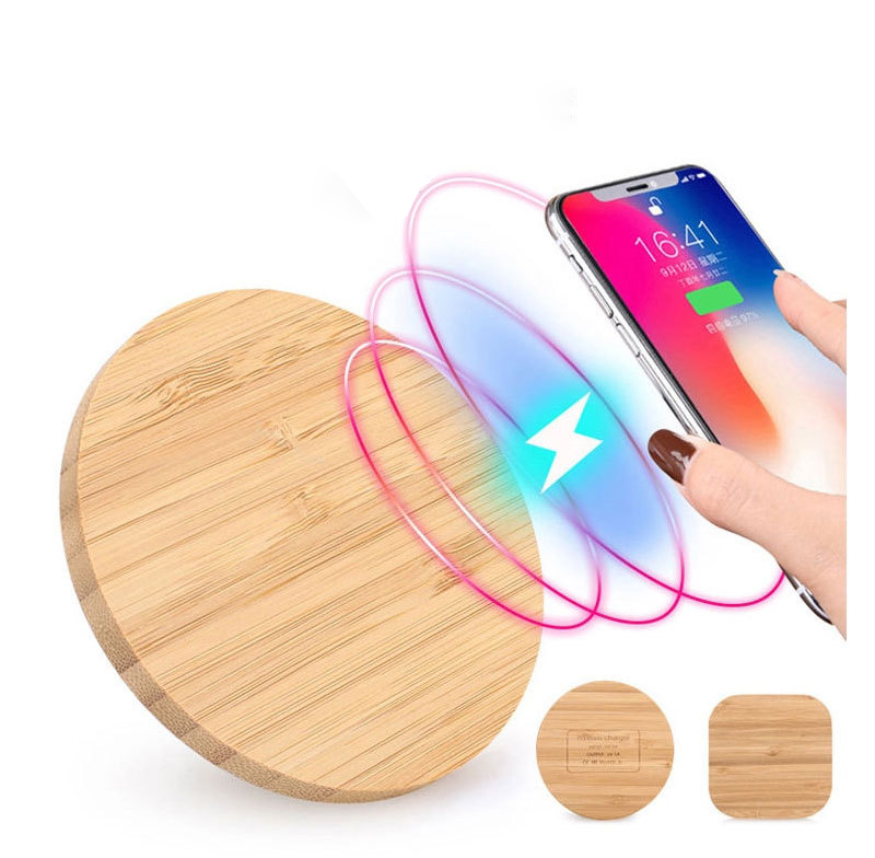 Custom Logo Bamboo Wireless Charging Pad | Premium Corporate Gifts and Promotional Gifts