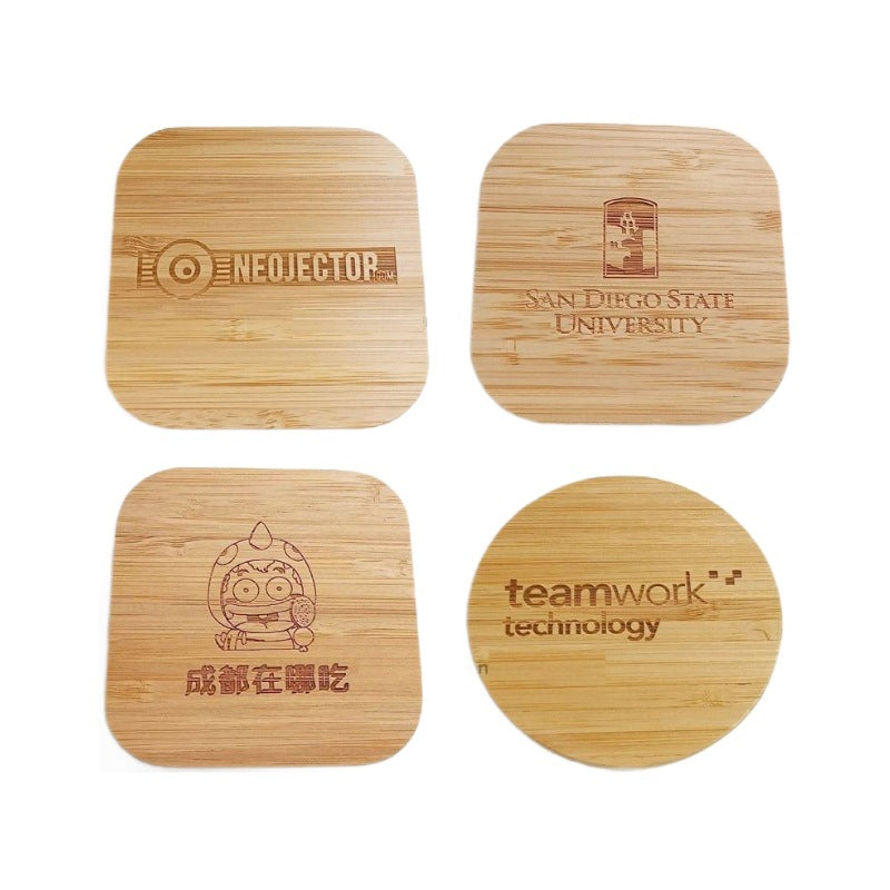 Custom Logo Bamboo Wireless Charging Pad | Premium Corporate Gifts and Promotional Gifts