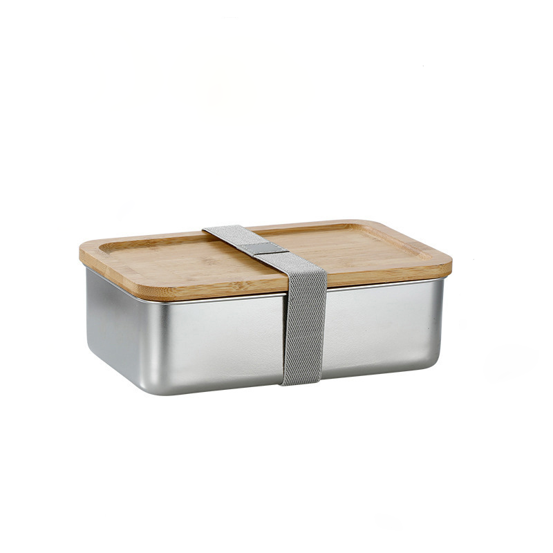 Custom Logo Stainless Steel Bamboo Lid Bento Box | Premium Corporate Gifts and Promotional Gifts