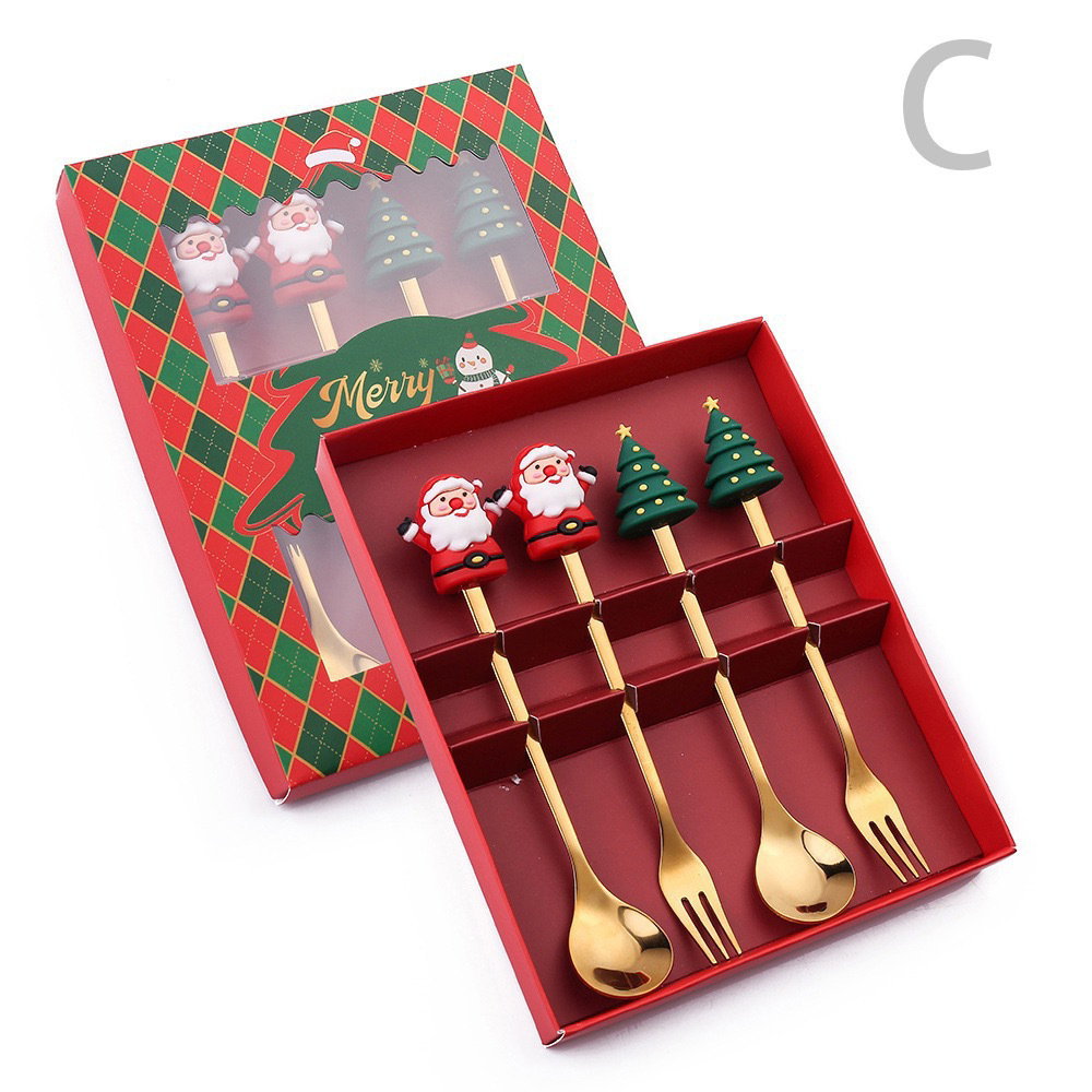 Custom Logo Christmas Stainless Steel Tableware Set | Premium Corporate Gifts and Promotional Gifts