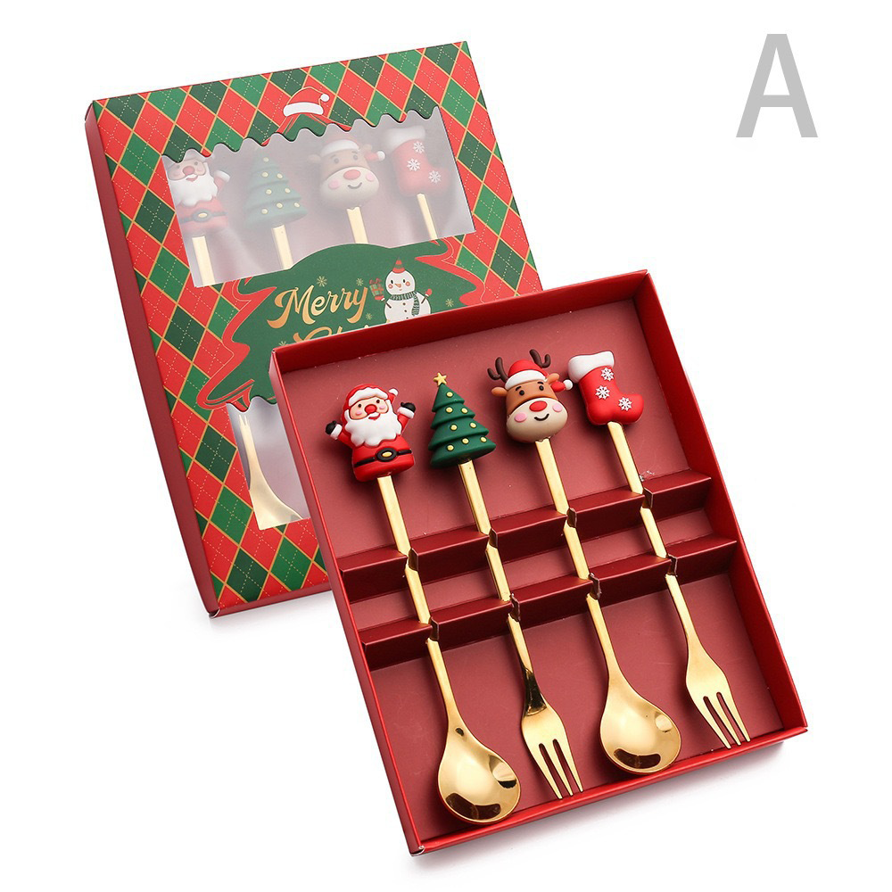 Custom Logo Christmas Stainless Steel Tableware Set | Premium Corporate Gifts and Promotional Gifts