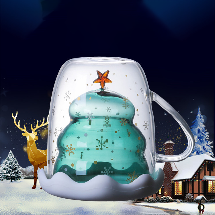 Custom Logo Christmas Tree Double Cup | Premium Corporate Gifts and Promotional Gifts