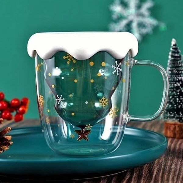 Custom Logo Christmas Tree Double Cup | Premium Corporate Gifts and Custom Gifts