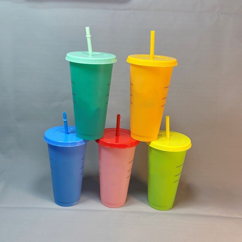Custom Logo Internet celebrity color-changing water cup straw cup | Premium Corporate Gifts and Custom Gifts