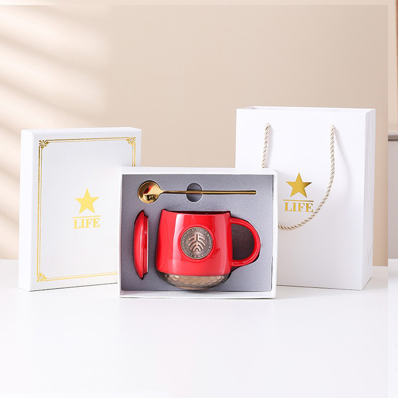 Custom Logo Metal Bronze Mug Gift Box | Premium Corporate Gifts and Promotional Gifts