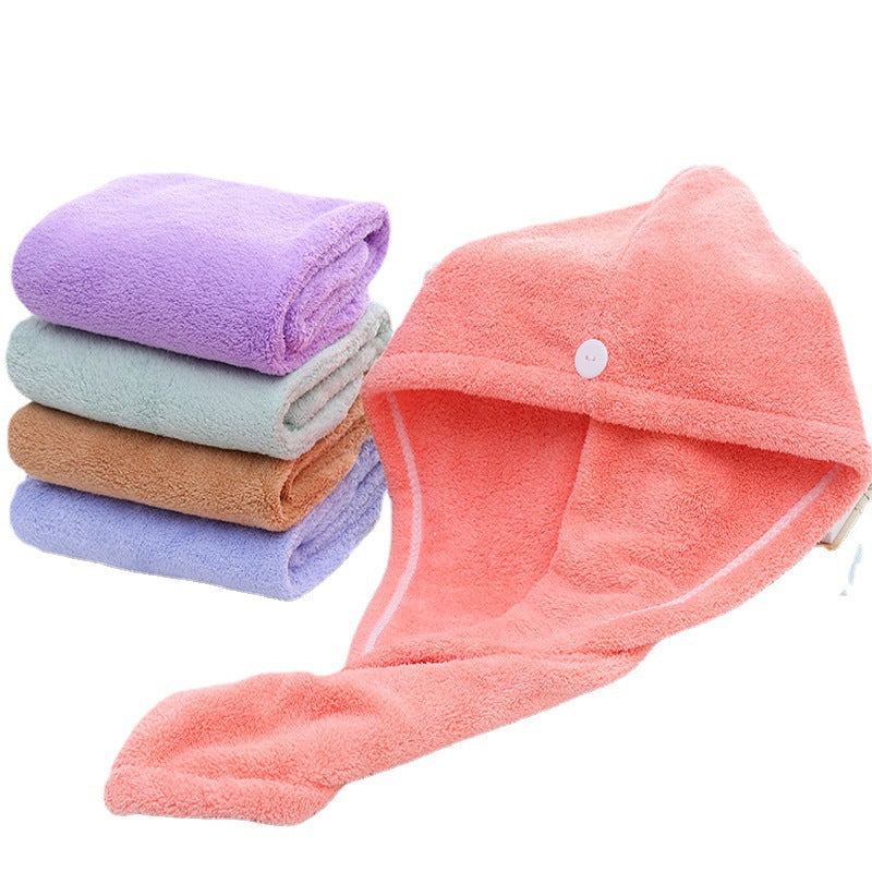 Custom Logo Coral velvet dry hair shower cap | Premium Corporate Gifts and Promotional Gifts