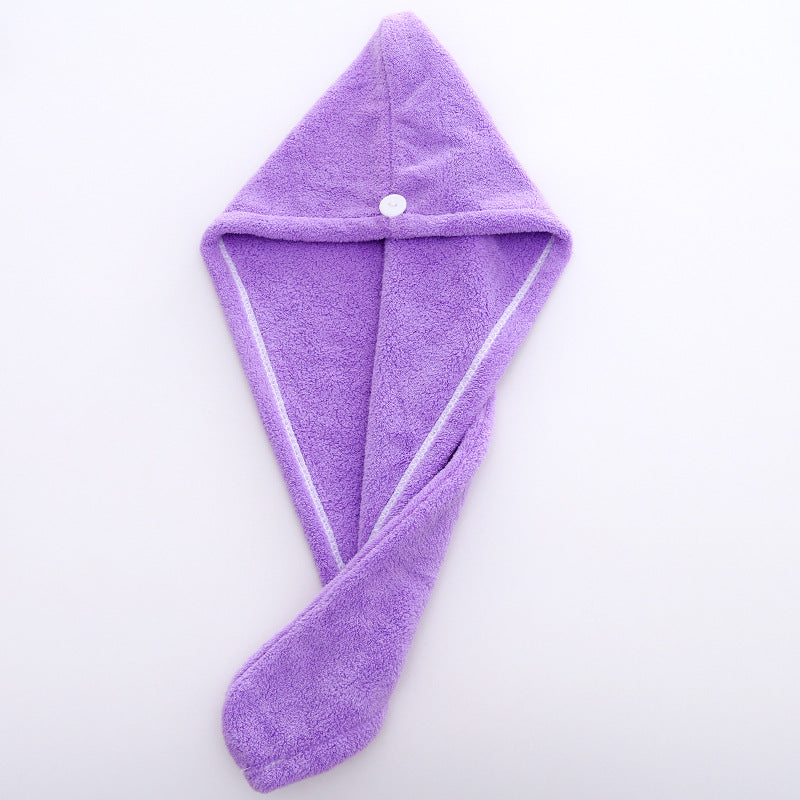 Custom Logo Coral velvet dry hair shower cap | Premium Corporate Gifts and Promotional Gifts