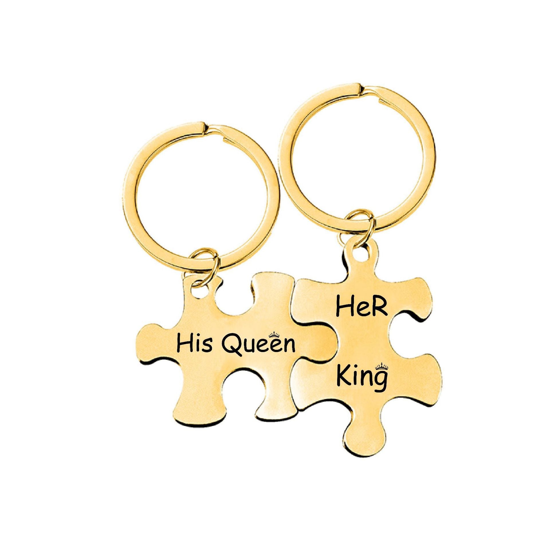 Custom Logo Stainless Steel Puzzle Charm Keychain | Premium Corporate Gifts and Promotional Gifts