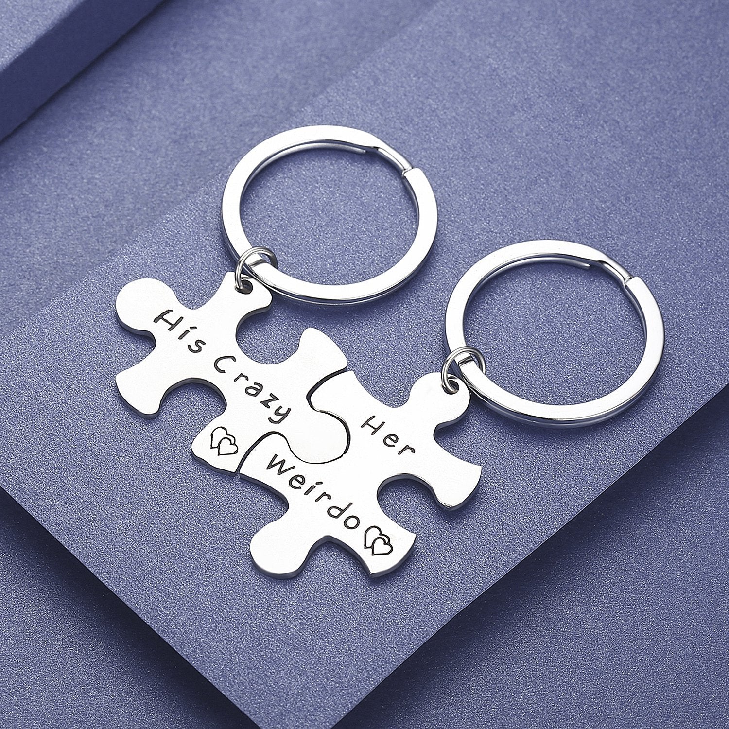 Custom Logo Stainless Steel Puzzle Charm Keychain | Premium Corporate Gifts and Promotional Gifts