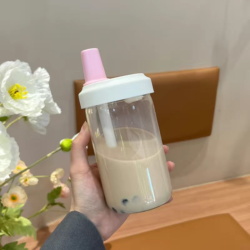 Custom Logo ins-style elephant straw milk tea cup | Premium Corporate Gifts and Custom Gifts