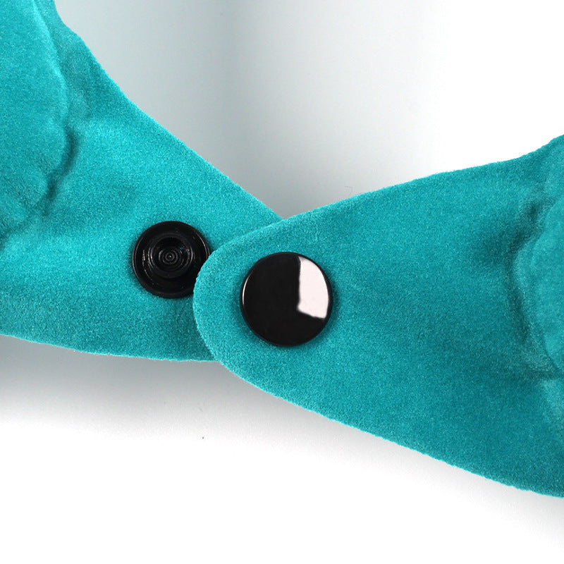 Custom Logo Press-type inflatable neck pillow (flocking) | Premium Corporate Gifts and Custom Gifts