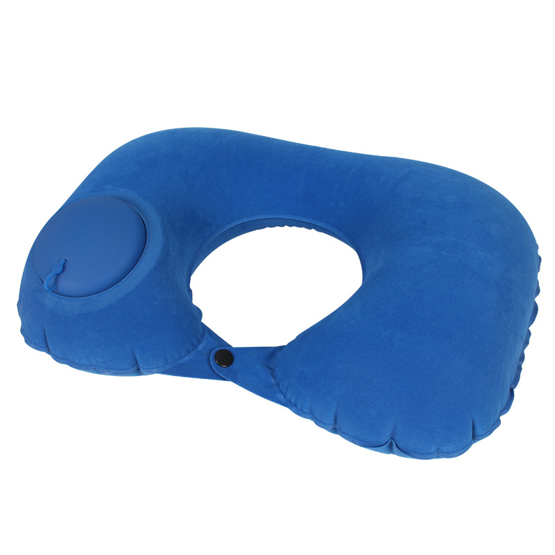 Custom Logo Press-type inflatable neck pillow (flocking) | Premium Corporate Gifts and Custom Gifts