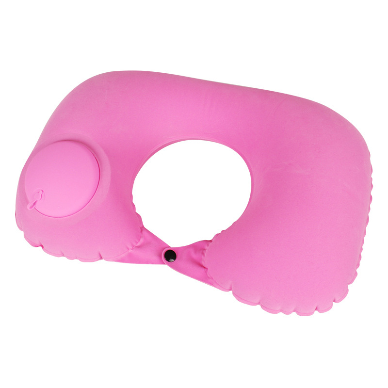 Custom Logo Press-type inflatable neck pillow (flocking) | Premium Corporate Gifts and Custom Gifts