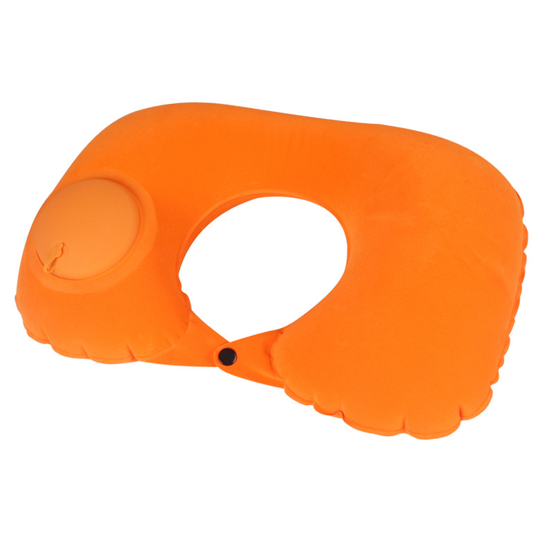 Custom Logo Press-type inflatable neck pillow (flocking) | Premium Corporate Gifts and Custom Gifts