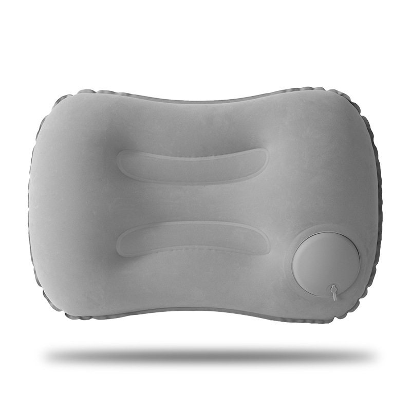 Custom Logo Press-type square inflatable neck pillow (flocked) | Premium Corporate Gifts and Custom Gifts