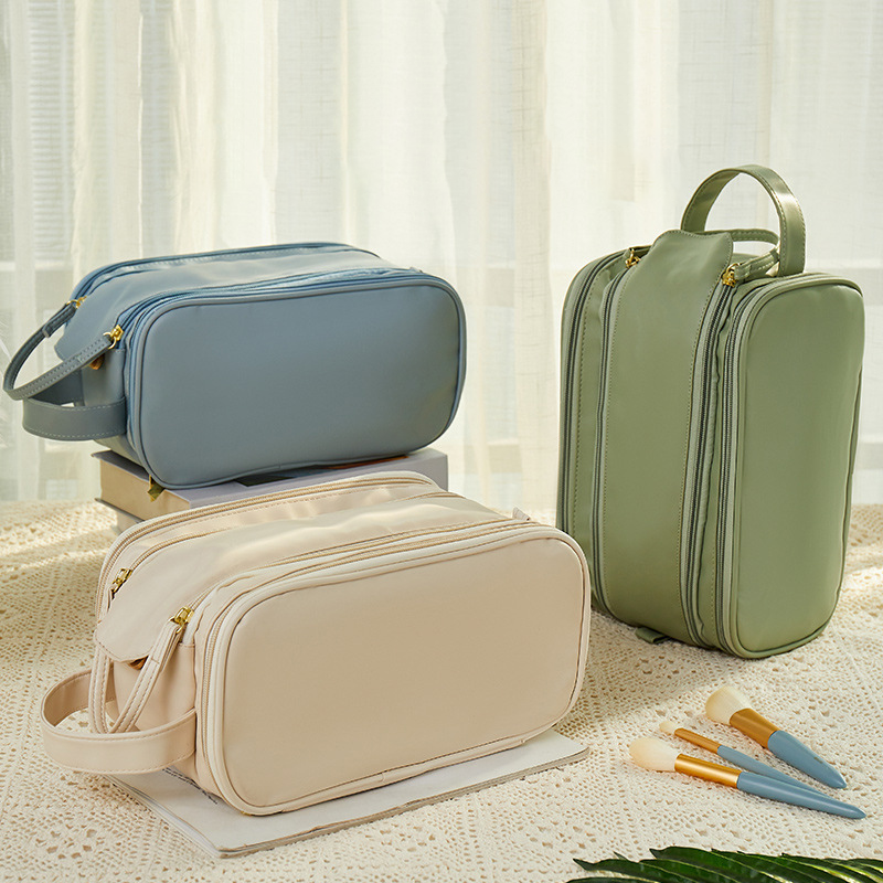 Custom Logo Large Capacity Double Zipper Toiletry Bag | Premium Corporate Gifts and Promotional Gifts