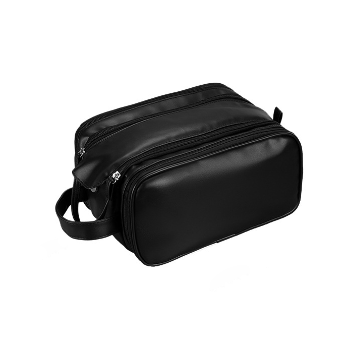 Custom Logo Large Capacity Double Zipper Toiletry Bag | Premium Corporate Gifts and Custom Gifts
