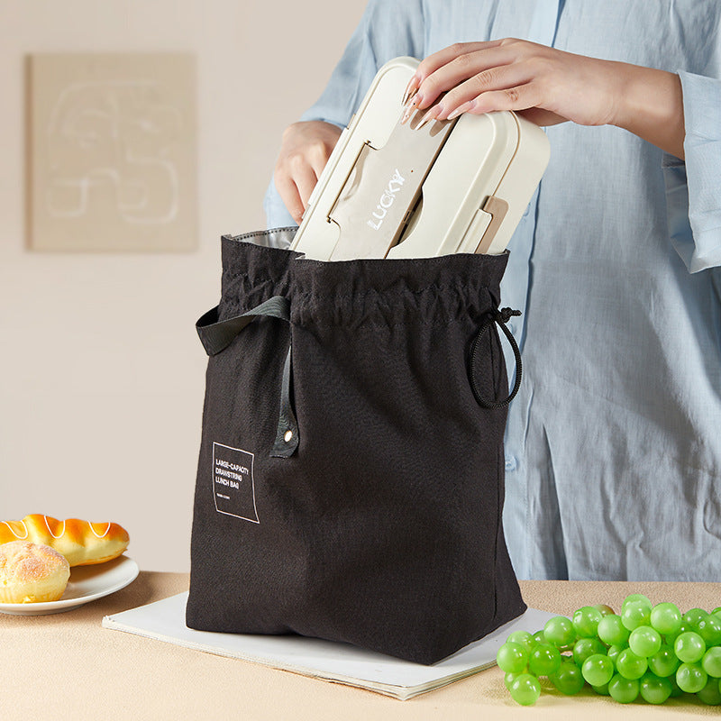 Custom Logo Japanese Canvas Drawstring Insulated Bag | Premium Corporate Gifts and Promotional Gifts