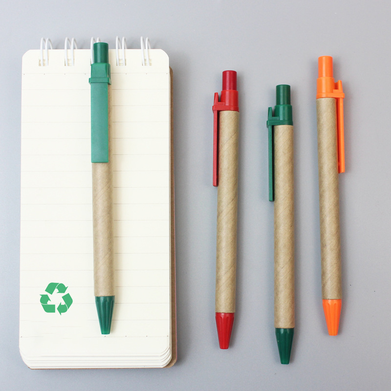 Custom Logo Environmentally Friendly Pressed Kraft Paper Advertising Pen | Premium Corporate Gifts and Promotional Gifts