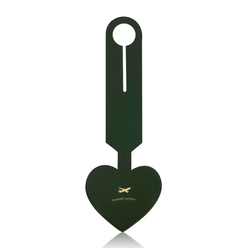 Custom Logo Leather heart-shaped luggage tag | Premium Corporate Gifts and Custom Gifts
