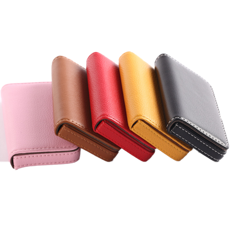 Custom Logo Textured leather magnetic business card holder | Premium Corporate Gifts and Promotional Gifts