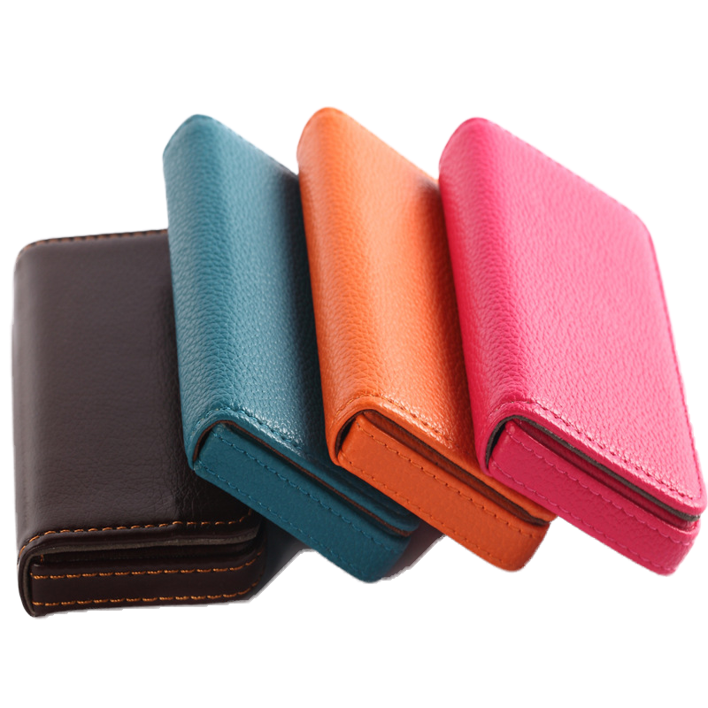 Custom Logo Textured leather magnetic business card holder | Premium Corporate Gifts and Promotional Gifts