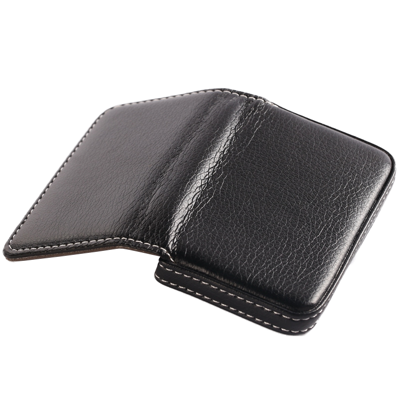 Custom Logo Textured leather magnetic business card holder | Premium Corporate Gifts and Promotional Gifts