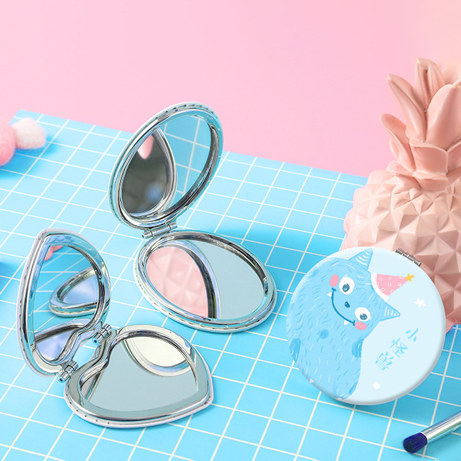 Custom Logo Portable leather makeup mirror | Premium Corporate Gifts and Promotional Gifts