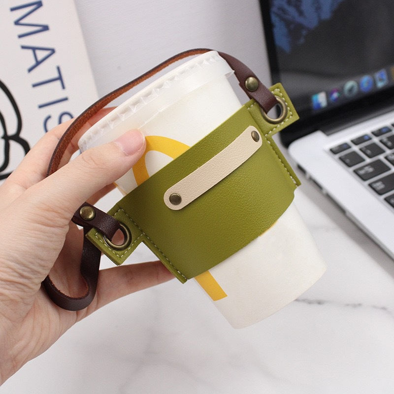 Custom Logo Leather Drink Cup Sleeve | Premium Corporate Gifts and Promotional Gifts