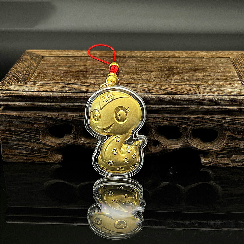 Custom Logo Year of the Snake Good Luck Small Gold Charm | Premium Corporate Gifts and Custom Gifts