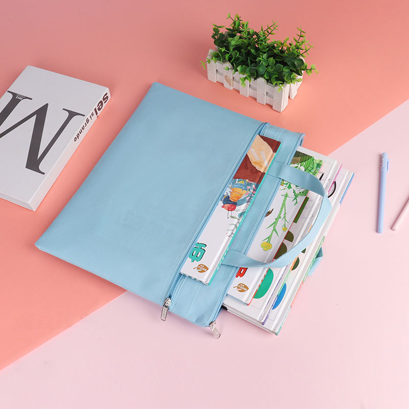 Custom Logo Candy-colored double-layer zippered document bag | Premium Corporate Gifts and Promotional Gifts