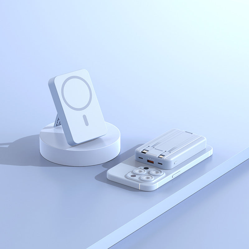 Custom Logo Magnetic Self-Brought Dual-Wire Power Bank | Premium Corporate Gifts and Custom Gifts