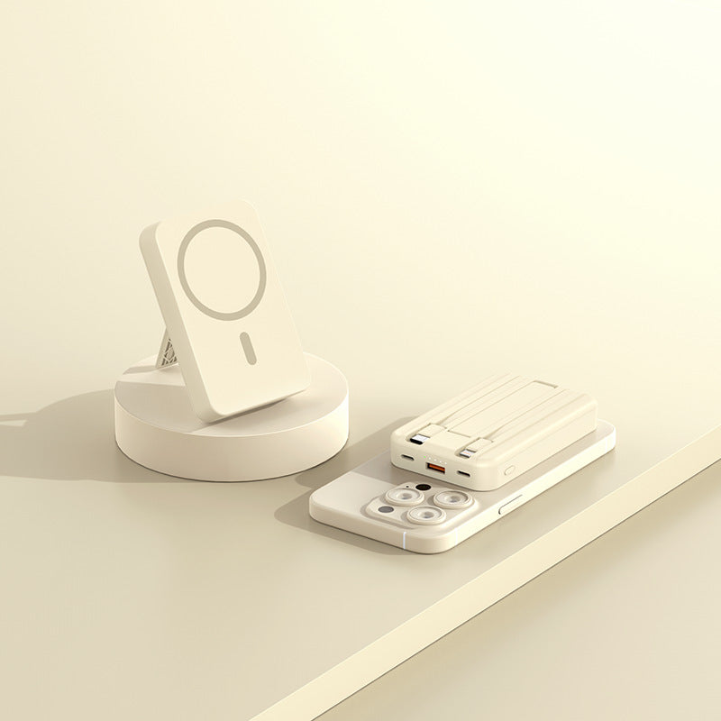 Custom Logo Magnetic Self-Brought Dual-Wire Power Bank | Premium Corporate Gifts and Promotional Gifts