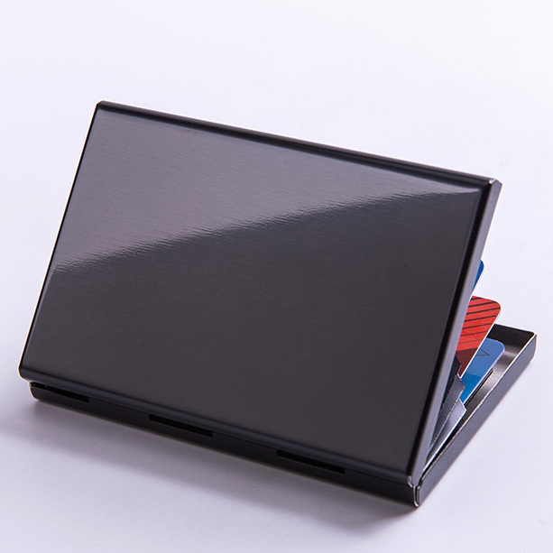 Custom Logo Simple Aluminum Alloy Business Card Holder | Premium Corporate Gifts and Promotional Gifts