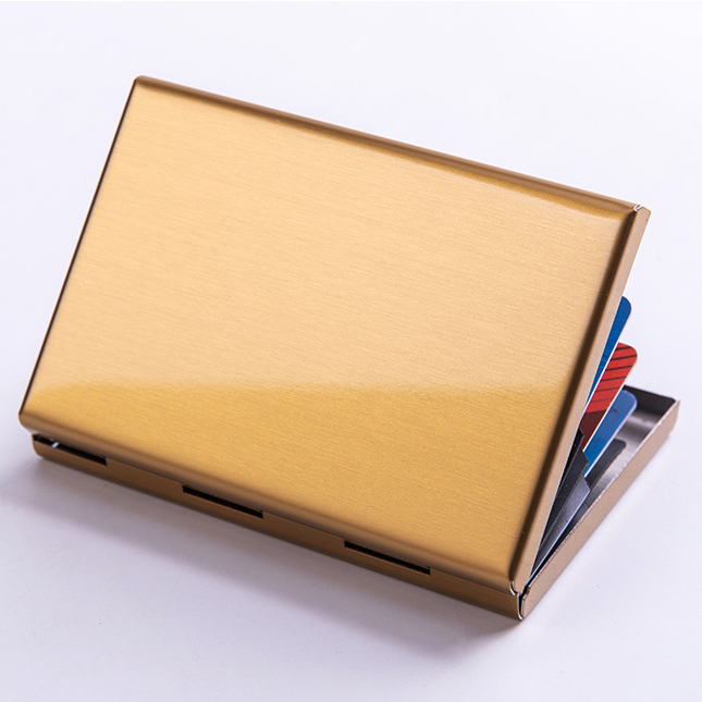 Custom Logo Simple Aluminum Alloy Business Card Holder | Premium Corporate Gifts and Promotional Gifts