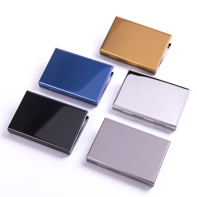 Custom Logo Simple Aluminum Alloy Business Card Holder | Premium Corporate Gifts and Promotional Gifts