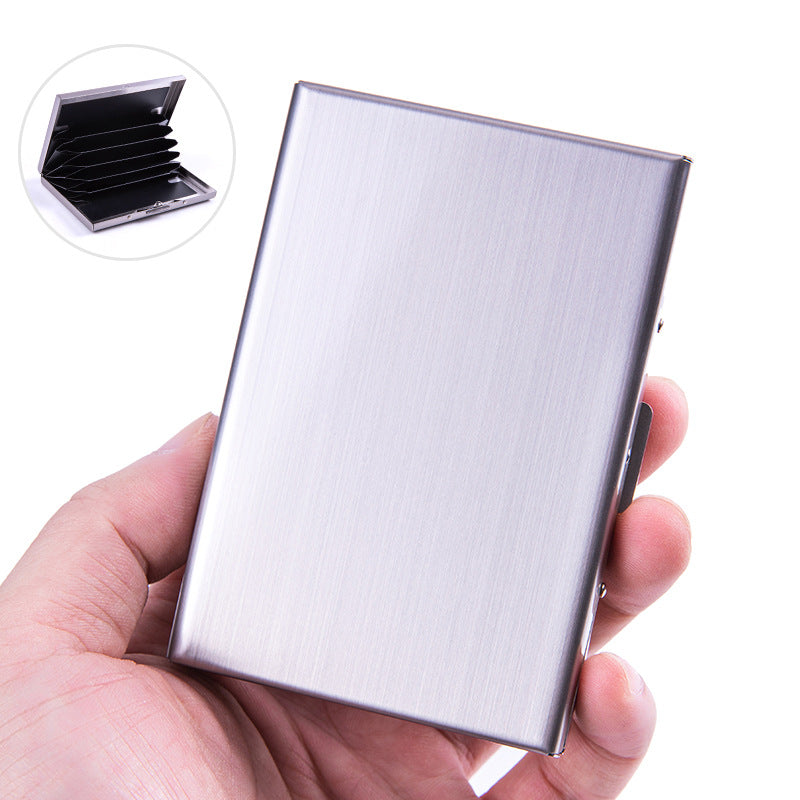 Custom Logo Simple Aluminum Alloy Business Card Holder | Premium Corporate Gifts and Promotional Gifts