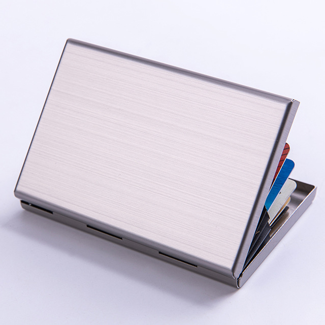 Custom Logo Simple Aluminum Alloy Business Card Holder | Premium Corporate Gifts and Promotional Gifts