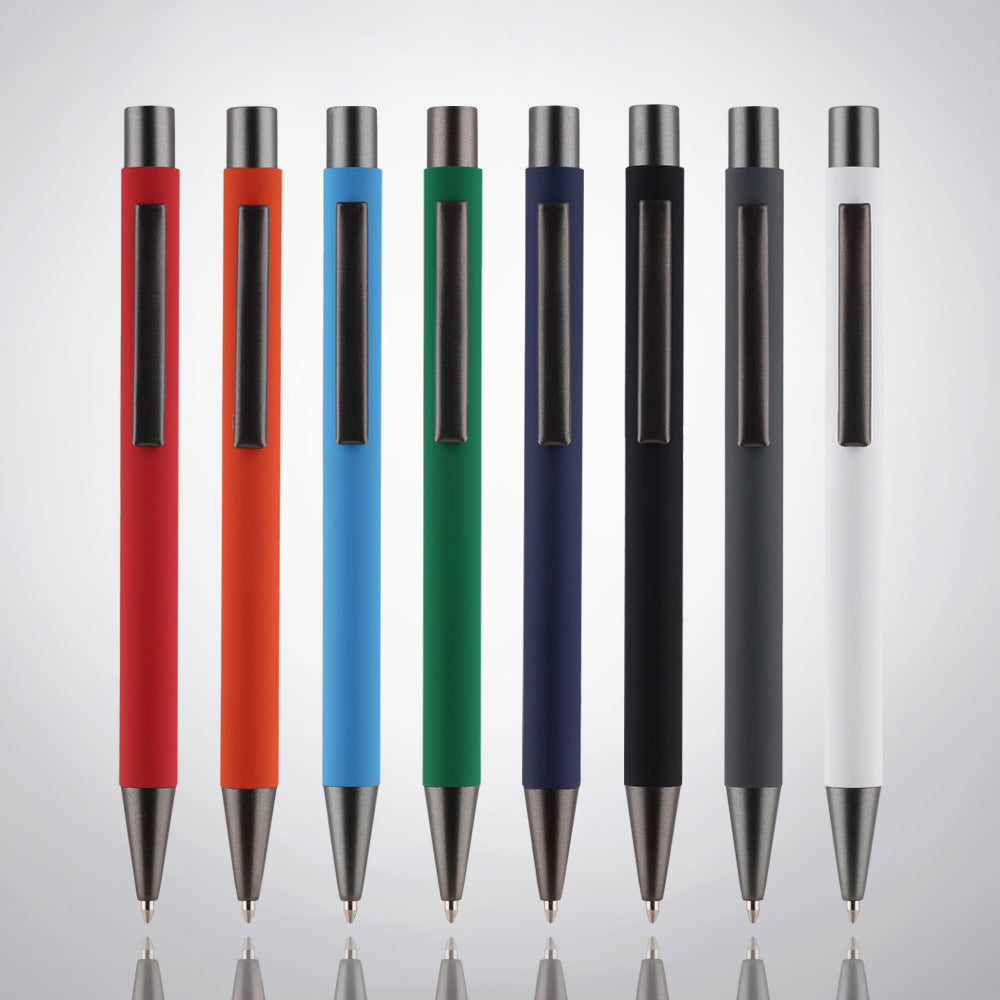 Custom Logo Metal Pressing Rubber Advertising Pen | Premium Corporate Gifts and Promotional Gifts